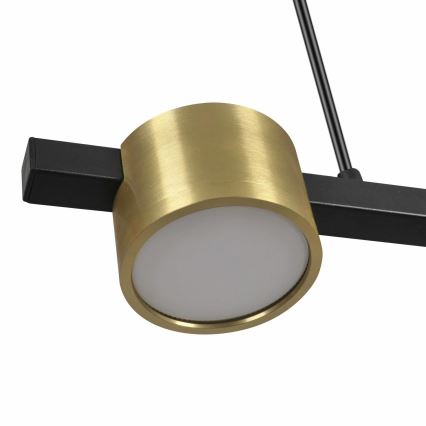 LED ljuskrona med textilsladd MIRELLA 4xGX53/6W/230V guld/svart