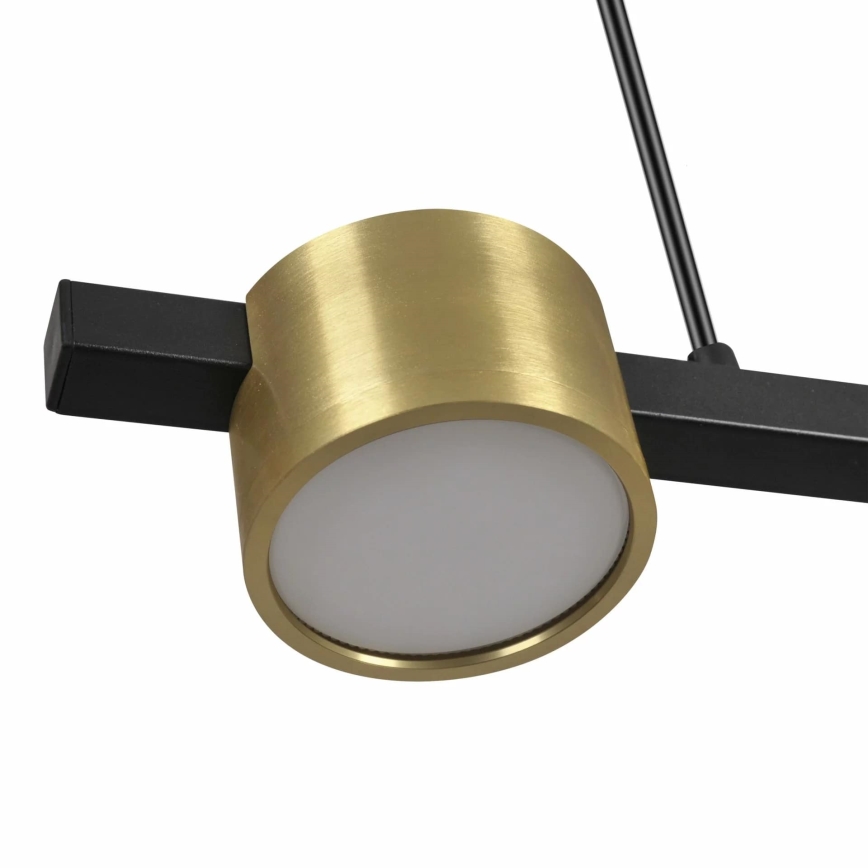 LED ljuskrona med textilsladd MIRELLA 4xGX53/6W/230V guld/svart