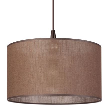 LED ljuskrona med textilsladd NOEL 1xE27/60W/230V brun