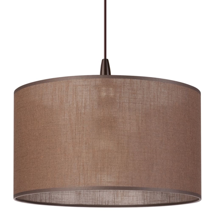 LED ljuskrona med textilsladd NOEL 1xE27/60W/230V brun