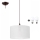 LED ljuskrona med textilsladd NOEL 1xE27/60W/230V vit