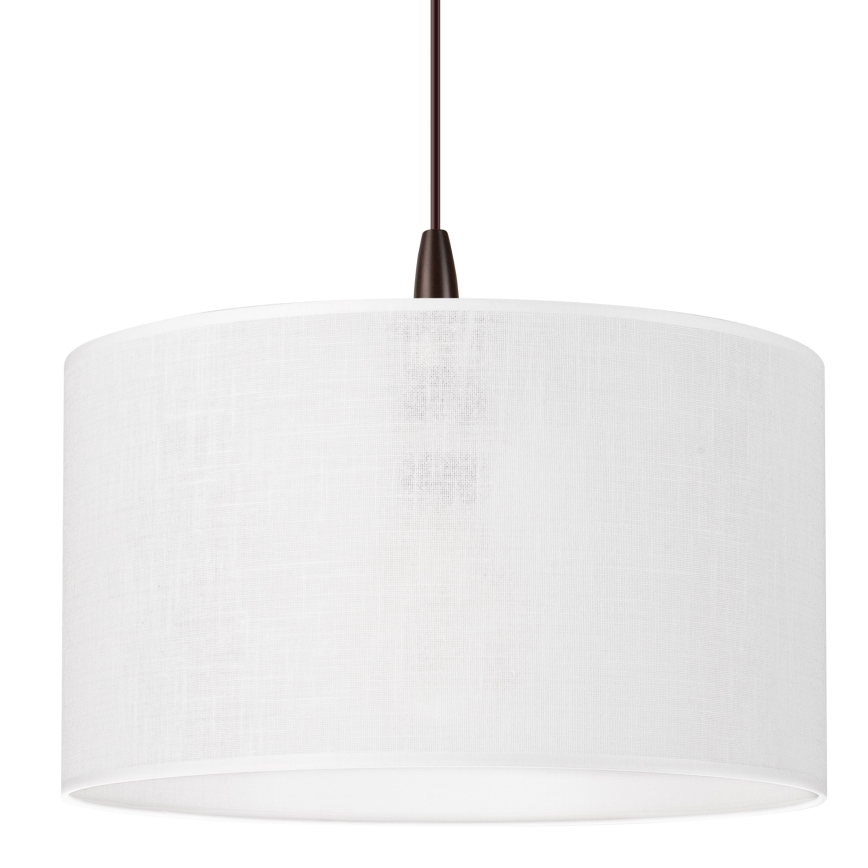 LED ljuskrona med textilsladd NOEL 1xE27/60W/230V vit