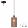 LED ljuskrona med textilsladd NOEL MINI 1xE27/60W/230V brun