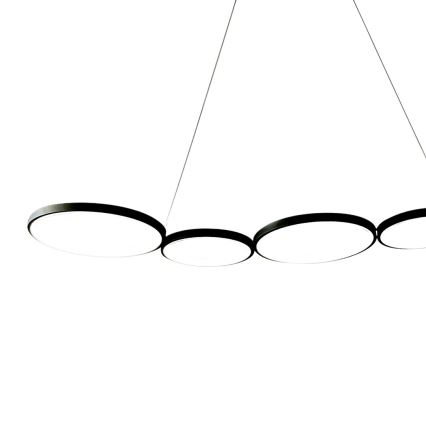 LED ljuskrona med textilsladd OLYMPIA 5xLED/10W/230V svart