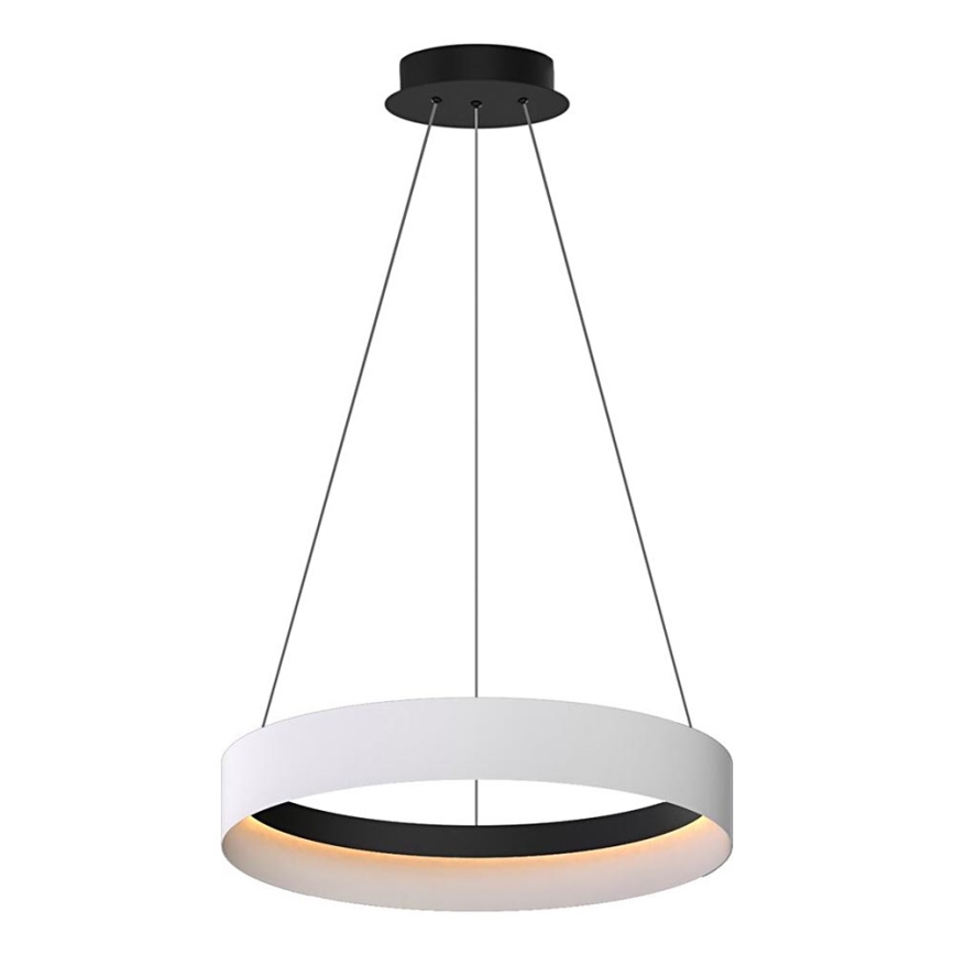LED ljuskrona med textilsladd ORBITA LED/52W/230V vit/svart