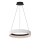 LED ljuskrona med textilsladd ORBITA LED/52W/230V vit/svart