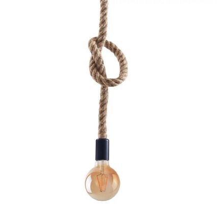 LED ljuskrona med textilsladd ROPE 1xE27/8W/230V