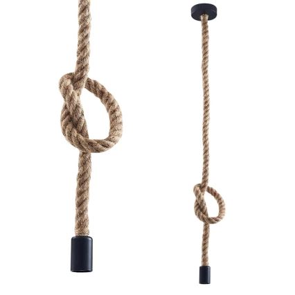 LED ljuskrona med textilsladd ROPE 1xE27/8W/230V