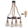 LED ljuskrona med textilsladd ROPE ALEGRA 4xE27/10W/230V