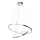 LED ljuskrona med textilsladd ROTONDA LED/51W/230V skinande krom