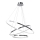 LED ljuskrona med textilsladd ROTONDA LED/93W/230V skinande krom