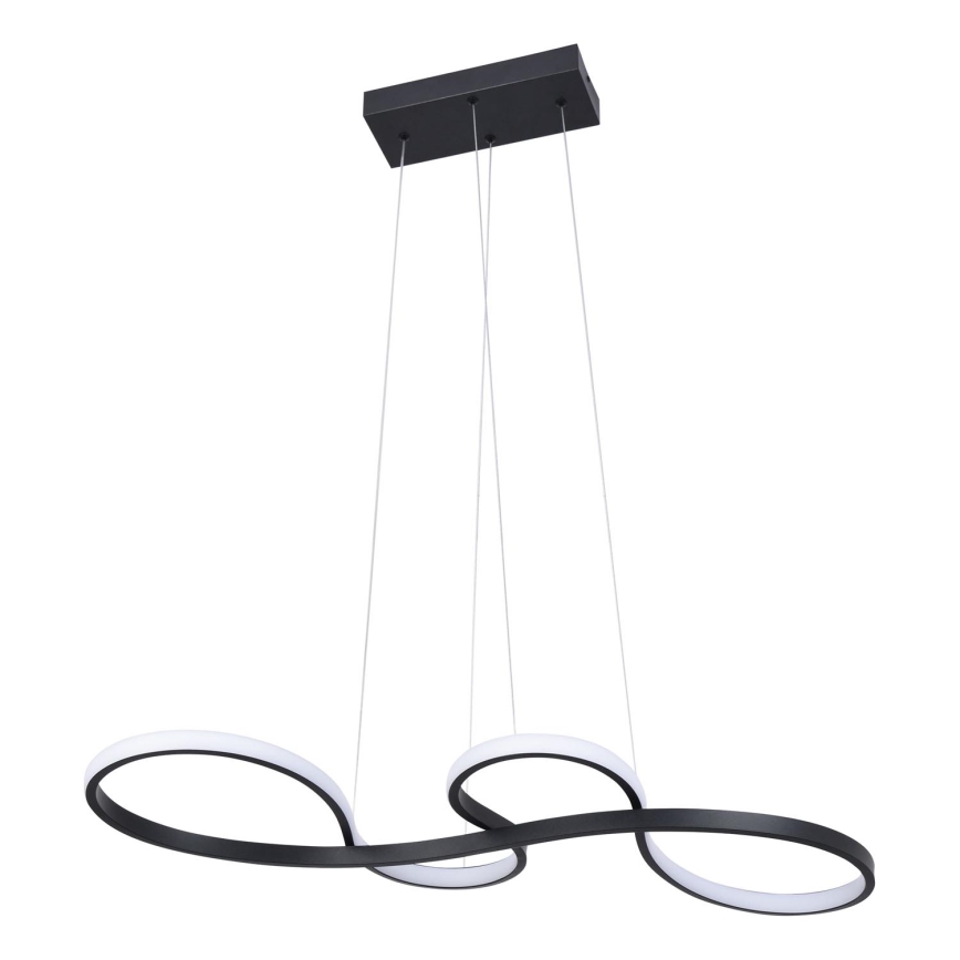 LED ljuskrona med textilsladd SALSA LED/38W/230V 4000K svart