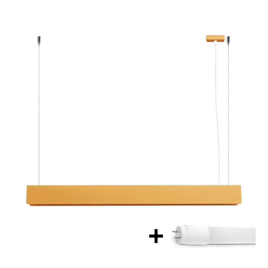 LED ljuskrona med textilsladd SPARK 1xG13/8,5W/230V guld