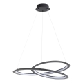 LED ljuskrona med textilsladd TANGO LED/44W/230V 4000K diameter 60 cm svart
