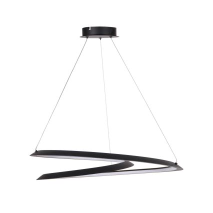 LED ljuskrona med textilsladd TANGO LED/44W/230V 4000K diameter 60 cm svart