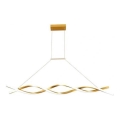 LED ljuskrona med textilsladd TWIST LED/37W/230V 4000K 120 cm guld
