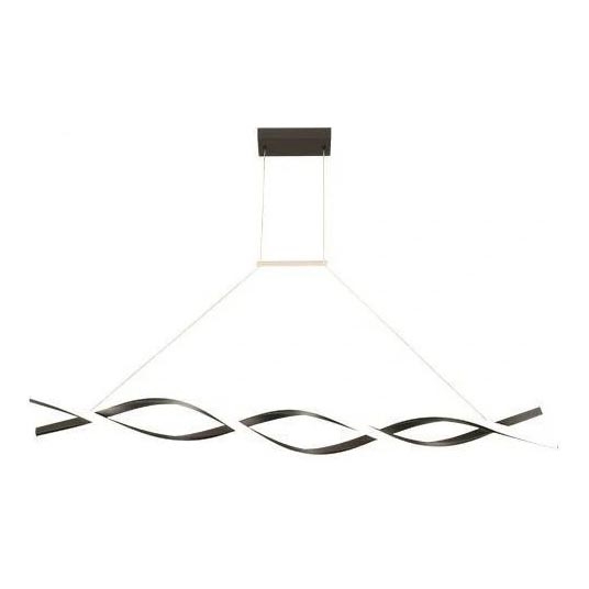 LED ljuskrona med textilsladd TWIST LED/37W/230V 4000K 120 cm svart