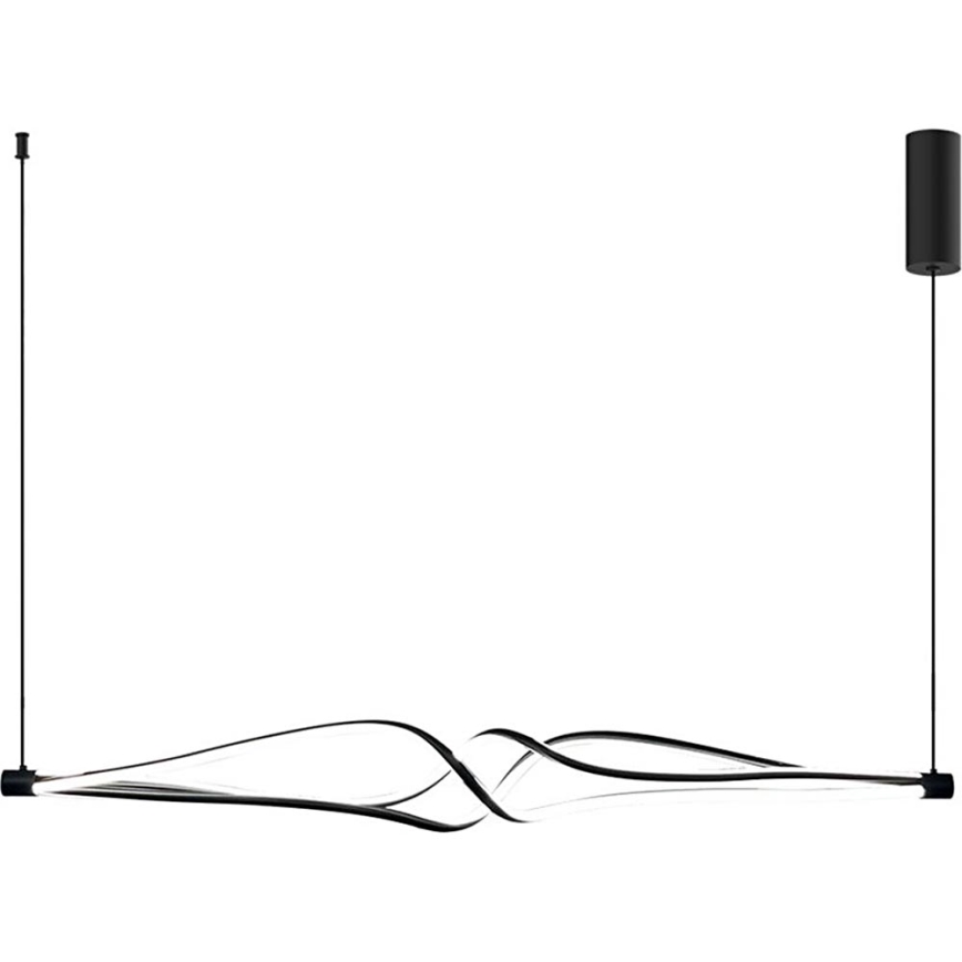 LED ljuskrona med textilsladd TWISTER LED/56W/230V svart
