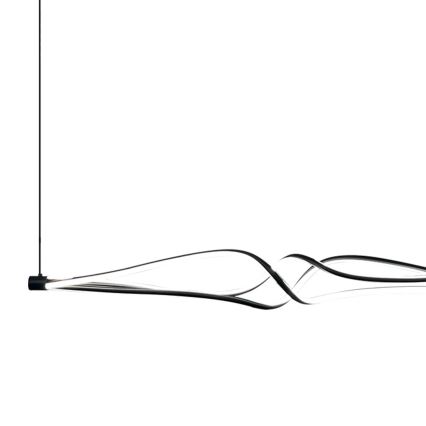 LED ljuskrona med textilsladd TWISTER LED/56W/230V svart