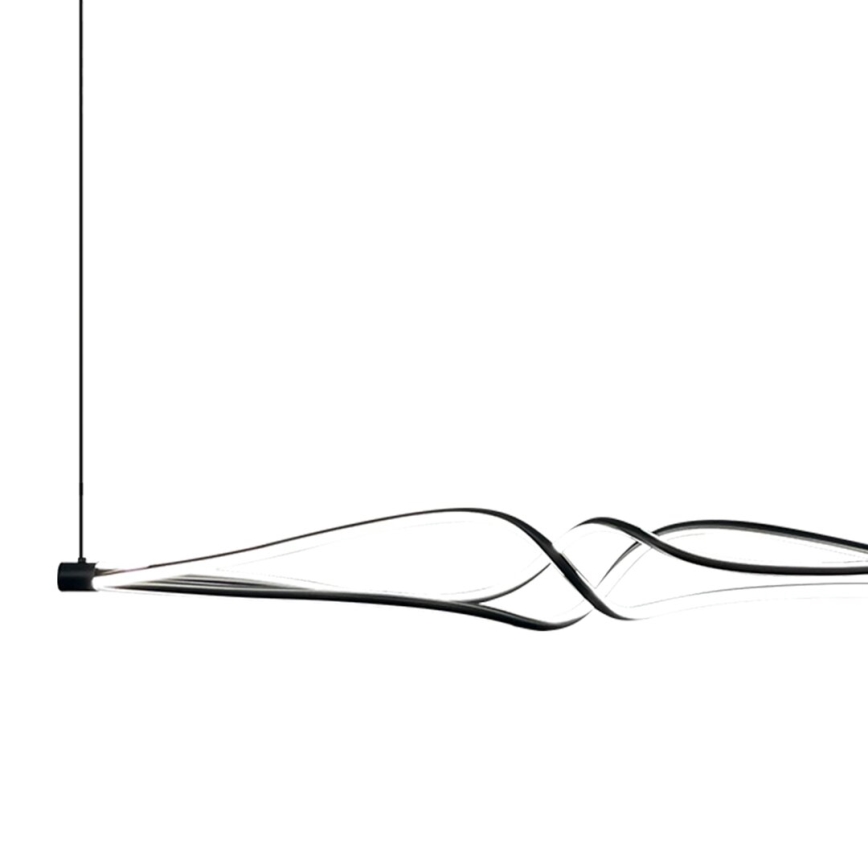 LED ljuskrona med textilsladd TWISTER LED/56W/230V svart