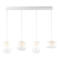 LED ljuskrona med textilsladd VASO LED/15W/230V vit