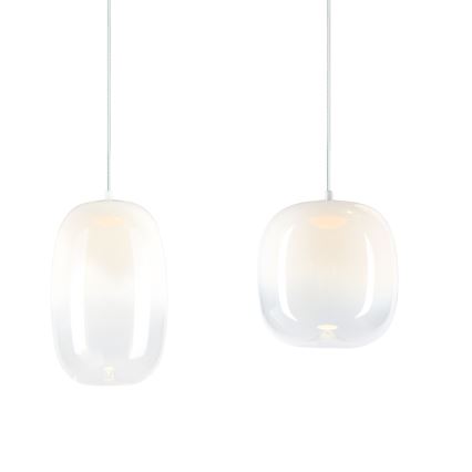 LED ljuskrona med textilsladd VASO LED/15W/230V vit