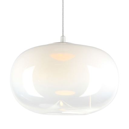 LED ljuskrona med textilsladd VASO LED/4W/230V diameter 18 cm vit