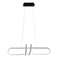 LED ljuskrona med textilsladd VERTIGO LED/54W/230V svart