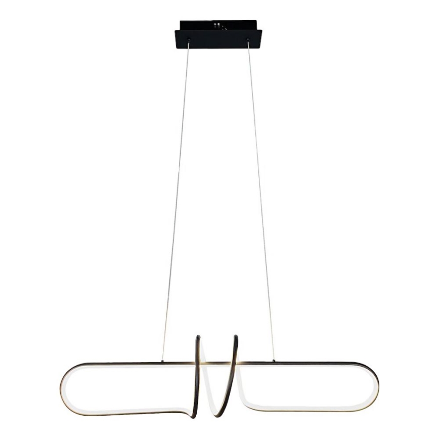 LED ljuskrona med textilsladd VERTIGO LED/54W/230V svart