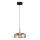 LED ljuskrona med textilsladd VETRO LED/6W/230V diameter 23 cm beige/svart