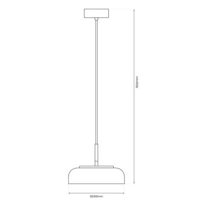 LED ljuskrona med textilsladd VETRO LED/6W/230V diameter 23 cm grå/svart