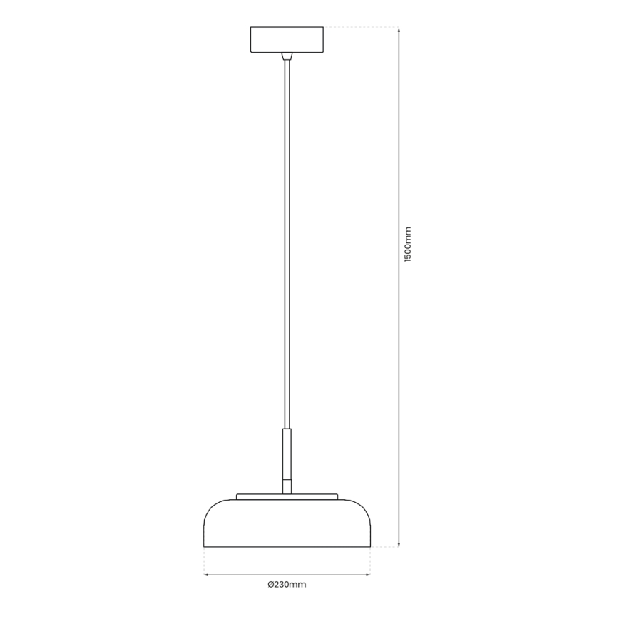 LED ljuskrona med textilsladd VETRO LED/6W/230V diameter 23 cm grå/svart