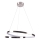LED ljuskrona med textilsladd ZEFIRA LED/40W/230V 4000K diameter 50 cm skinande krom