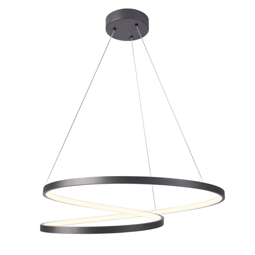 LED ljuskrona med textilsladd ZEFIRA LED/52W/230V 4000K diameter 60 cm antracit