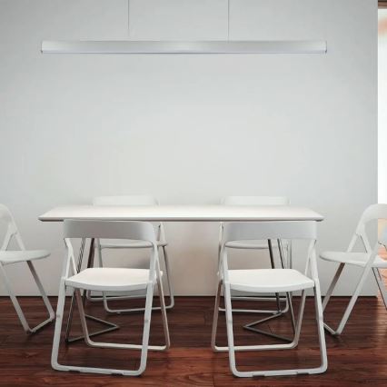 LED Ljuskrona med upphängning SAMSUNG CHIP LED/40W/230V 4000K silver