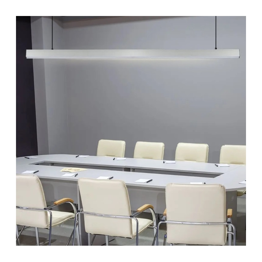 LED Ljuskrona med upphängning SAMSUNG CHIP LED/40W/230V 4000K silver