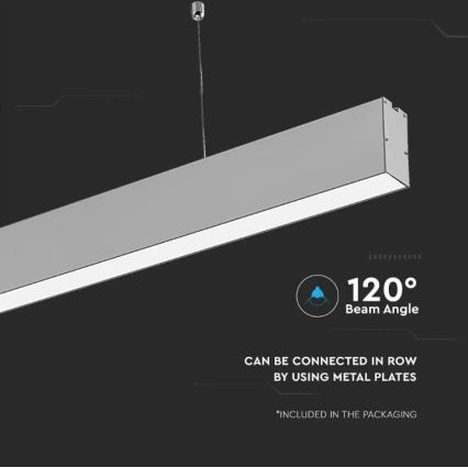 LED Ljuskrona med upphängning SAMSUNG CHIP LED/40W/230V 4000K silver