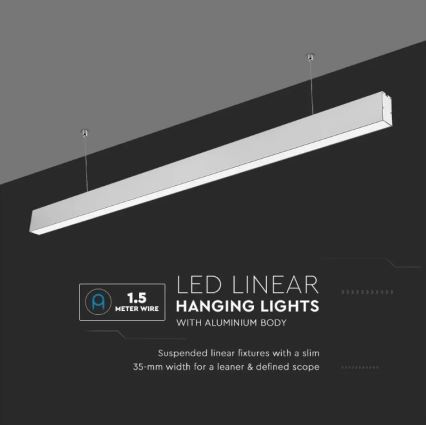 LED Ljuskrona med upphängning SAMSUNG CHIP LED/40W/230V 4000K silver