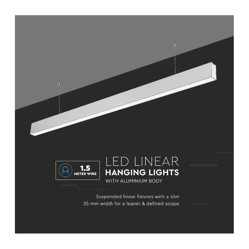 LED Ljuskrona med upphängning SAMSUNG CHIP LED/40W/230V 4000K silver