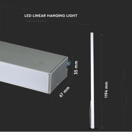 LED Ljuskrona med upphängning SAMSUNG CHIP LED/40W/230V 4000K silver