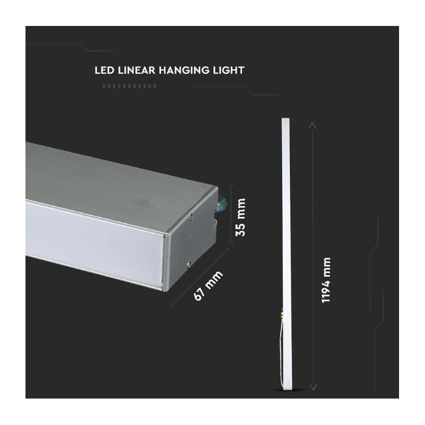 LED Ljuskrona med upphängning SAMSUNG CHIP LED/40W/230V 4000K silver