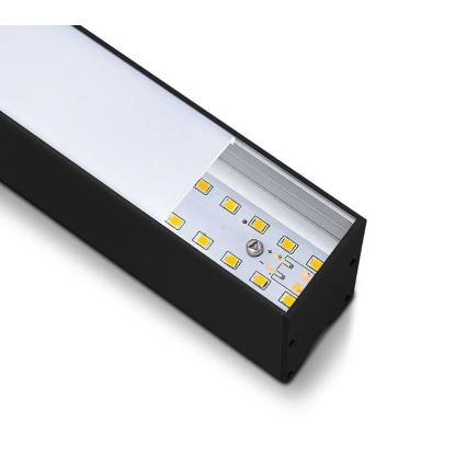LED Ljuskrona med upphängning SAMSUNG CHIP LED/40W/230V 6400K svart