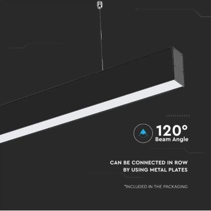 LED Ljuskrona med upphängning SAMSUNG CHIP LED/40W/230V 6400K svart