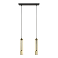LED Ljuskrona med upphängningsrem BARS 2xGU10/4,8W/230V guld/svart