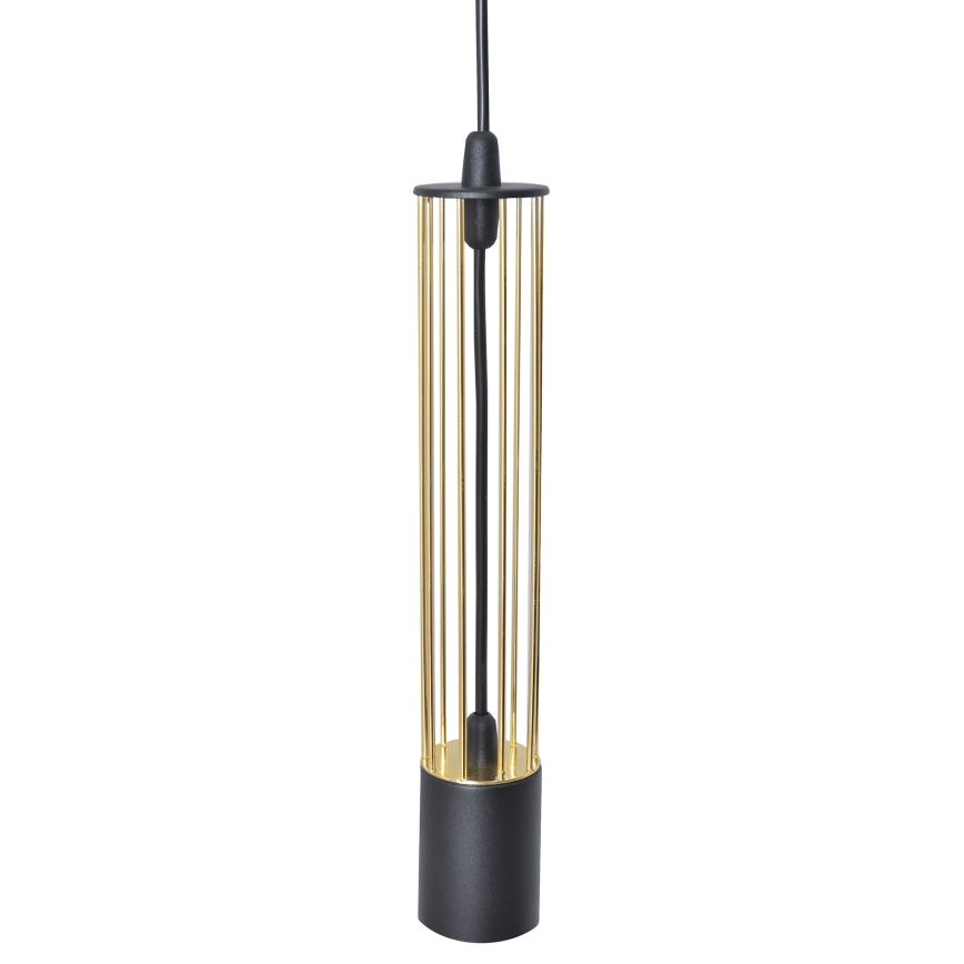 LED Ljuskrona med upphängningsrem BARS 2xGU10/4,8W/230V svart/gyllene