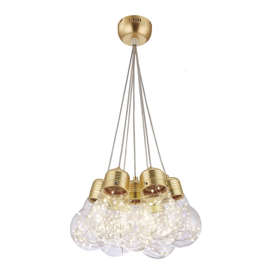 LED ljuskrona med upphängningsrem BULBS LED/30W/230V gyllene