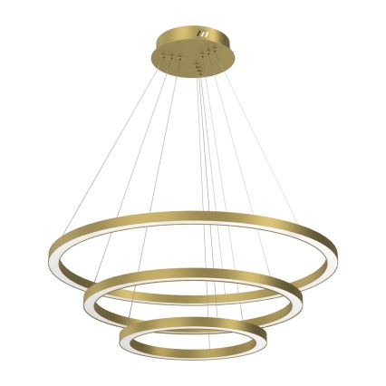 LED ljuskrona med upphängningsrem GALAXIA LED/85W/230V gyllene