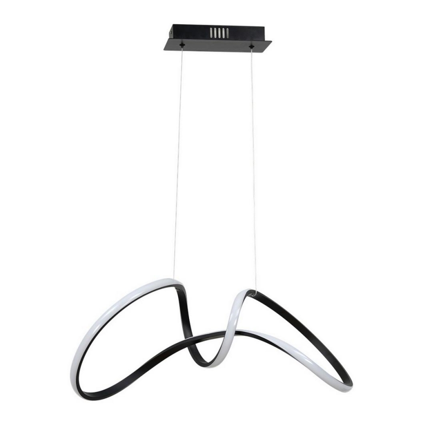 LED ljuskrona med upphängningsrem TESORO LED/48W/230V svart