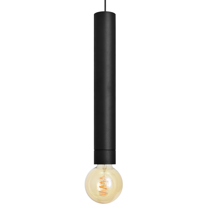 LED Ljuskrona med upphängningsrem  TUBA 1xGU10/20W/230V svart 