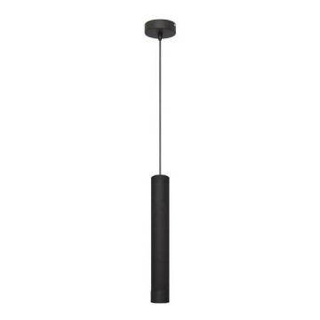 LED ljuskrona med upphängningsrem TUBA 1xGU10/4,8W/230V svart